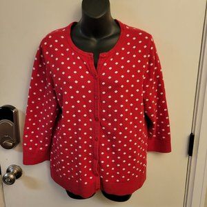 Christopher and Banks Polka Dot Cardigan